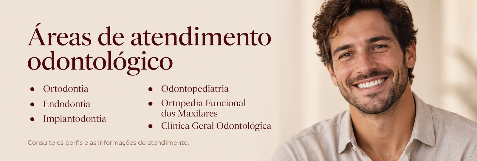 Áreas de atendimento odontológico